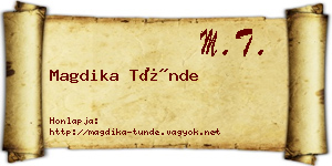 Magdika Tünde névjegykártya
